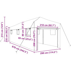Sera de gradina VidaXL 42006646 290x870x315 (Green) Thumb