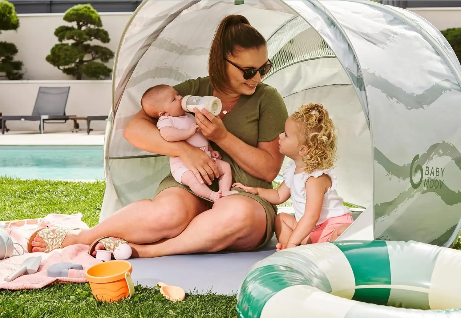 Детская пляжная палатка Babymoov Moov&Protect A038219 (Green Lagoon) - 3