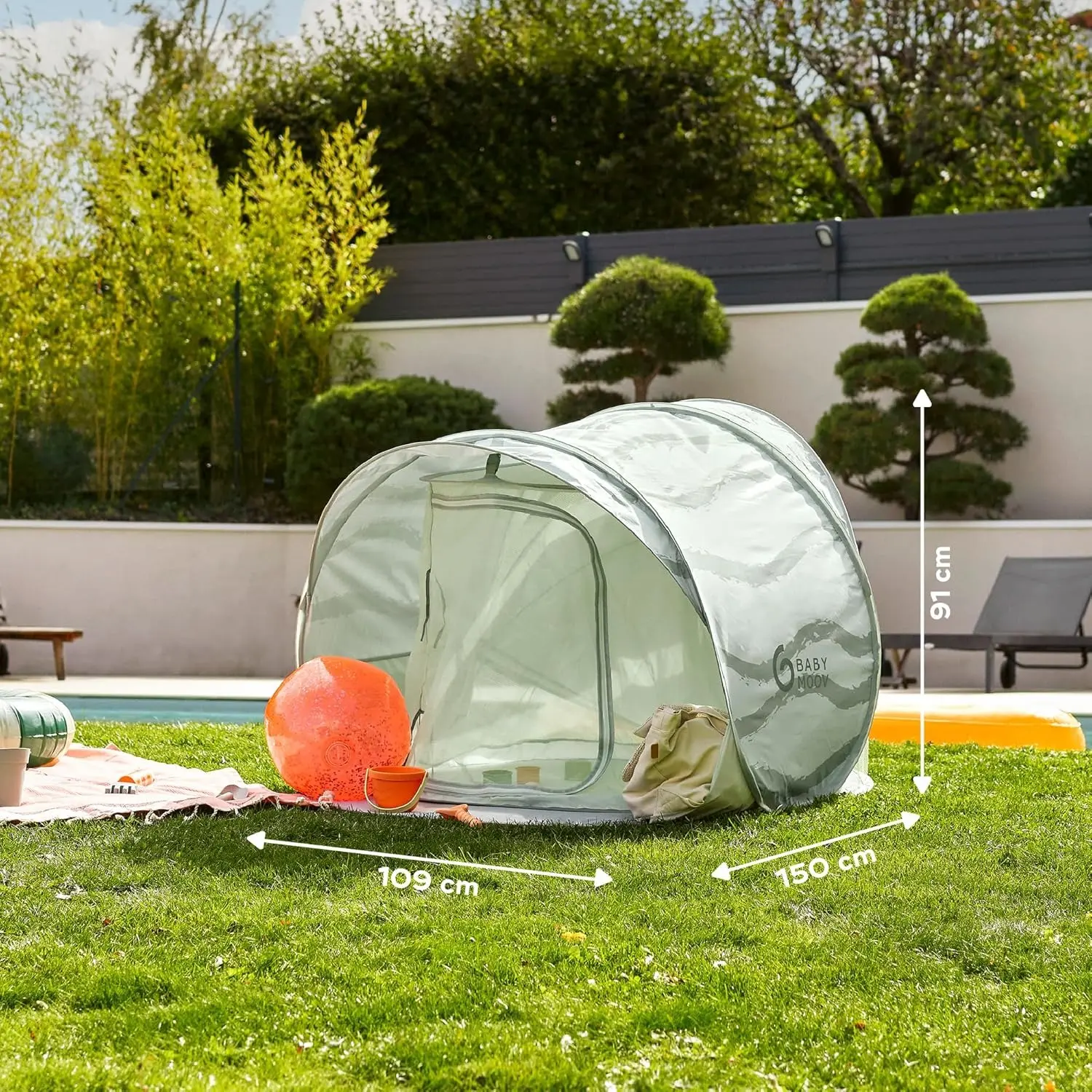 Детская пляжная палатка Babymoov Moov&Protect A038219 (Green Lagoon) - 7