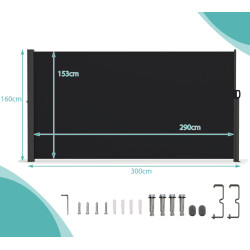 Copertina laterala Costway NP12442BK (Black) Thumb