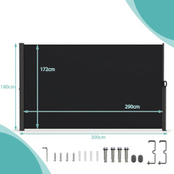 Copertina laterala Costway NP12443BK (Black) Thumb