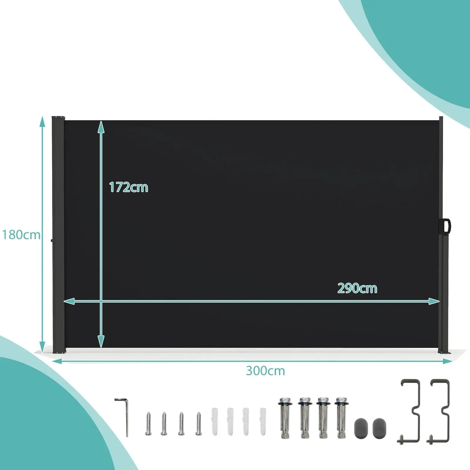 Copertina laterala Costway NP12443BK (Black) - 2
