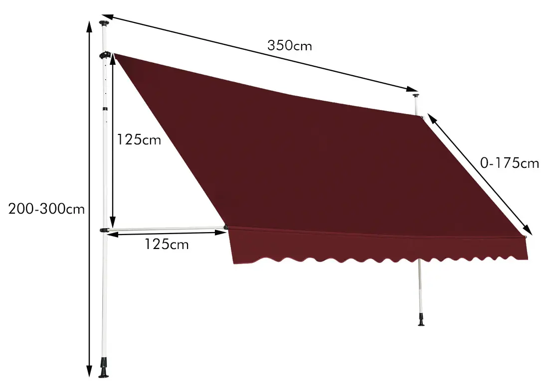 Copertina Costway NP11536WN (Bordeaux) - 2