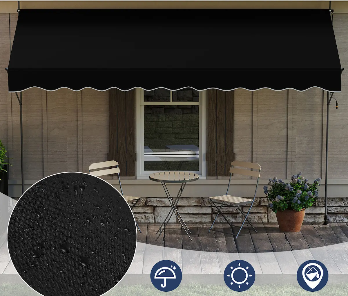 Copertina Costway NP12435BK (Black) - 3