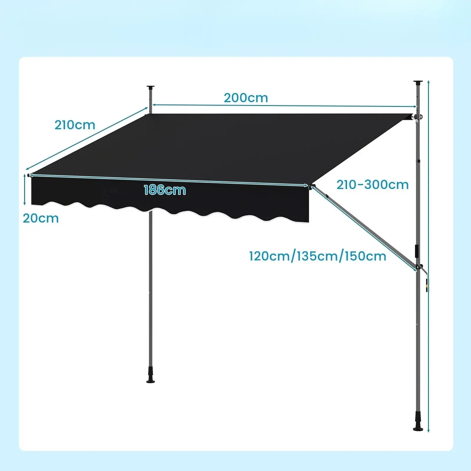 Copertina Costway NP12436BK (Black) - 3