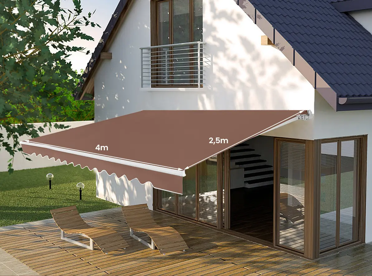 Маркиза выдвижная Costway NP11203CF (Brown) - 2