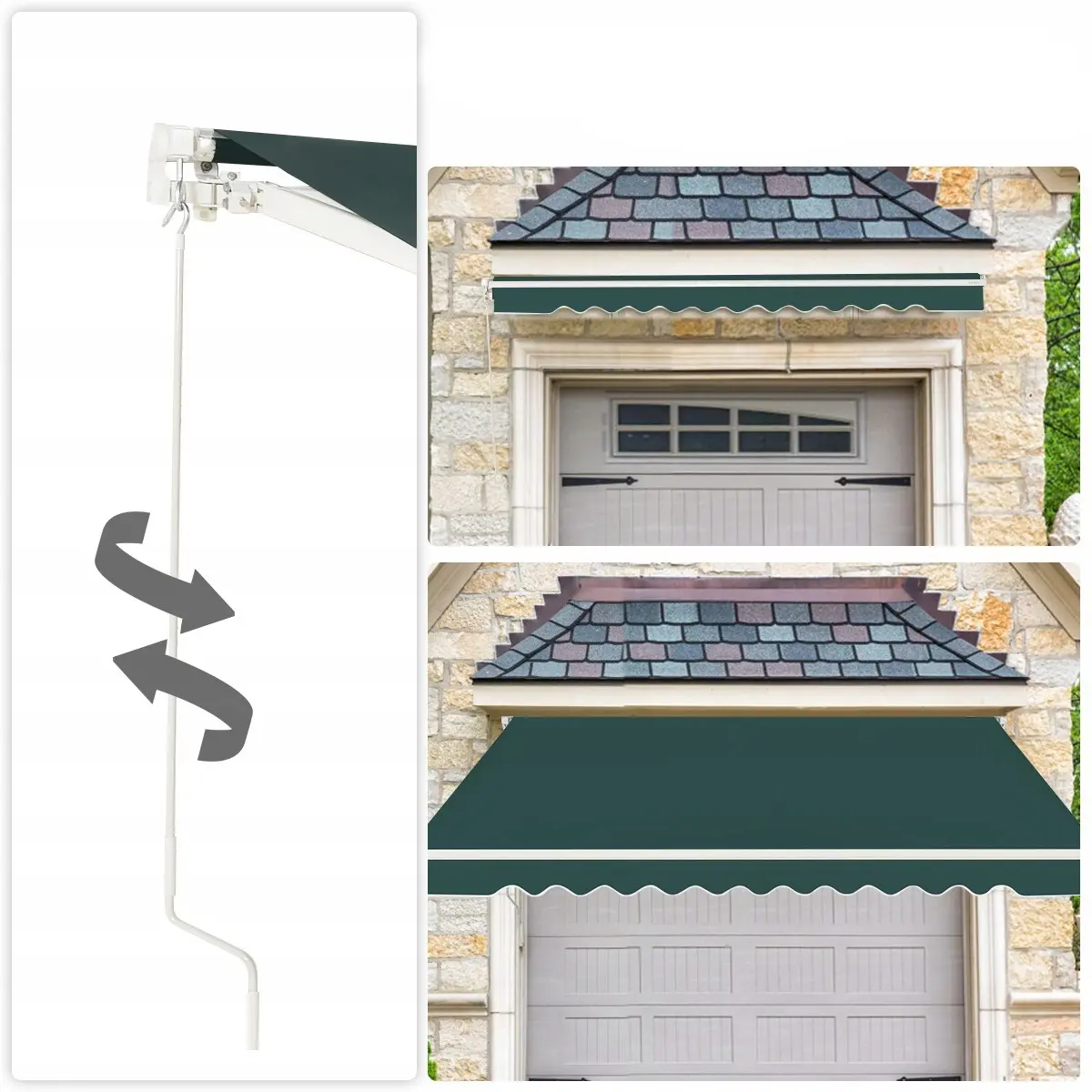 Copertina retractabila Costway NP11203LS (Green) - 2