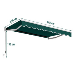 Copertina retractabila Costway OP70368LS (Green) Thumb