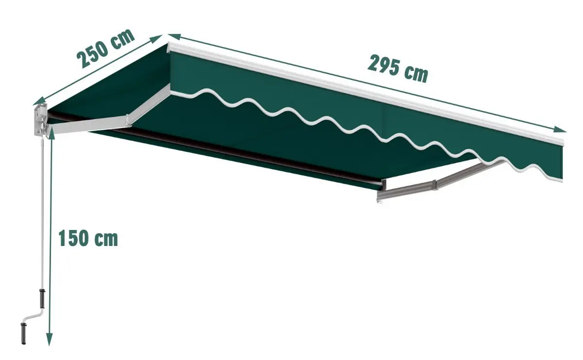 Copertina retractabila Costway OP70368LS (Green) - 3