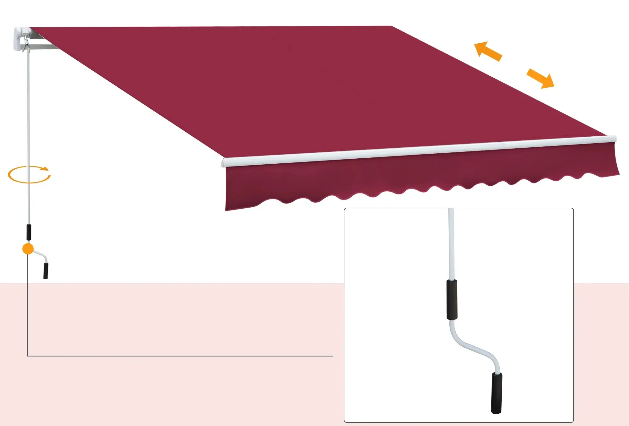 Copertina retractabila Costway OP70368WN (Purple) - 2