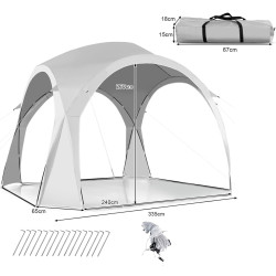 Pavilion de gradina Costway GP11658WH (White) Thumb
