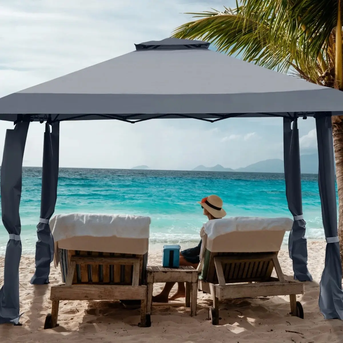 Садовый павильон Costway NP11699GR (Grey) - 3