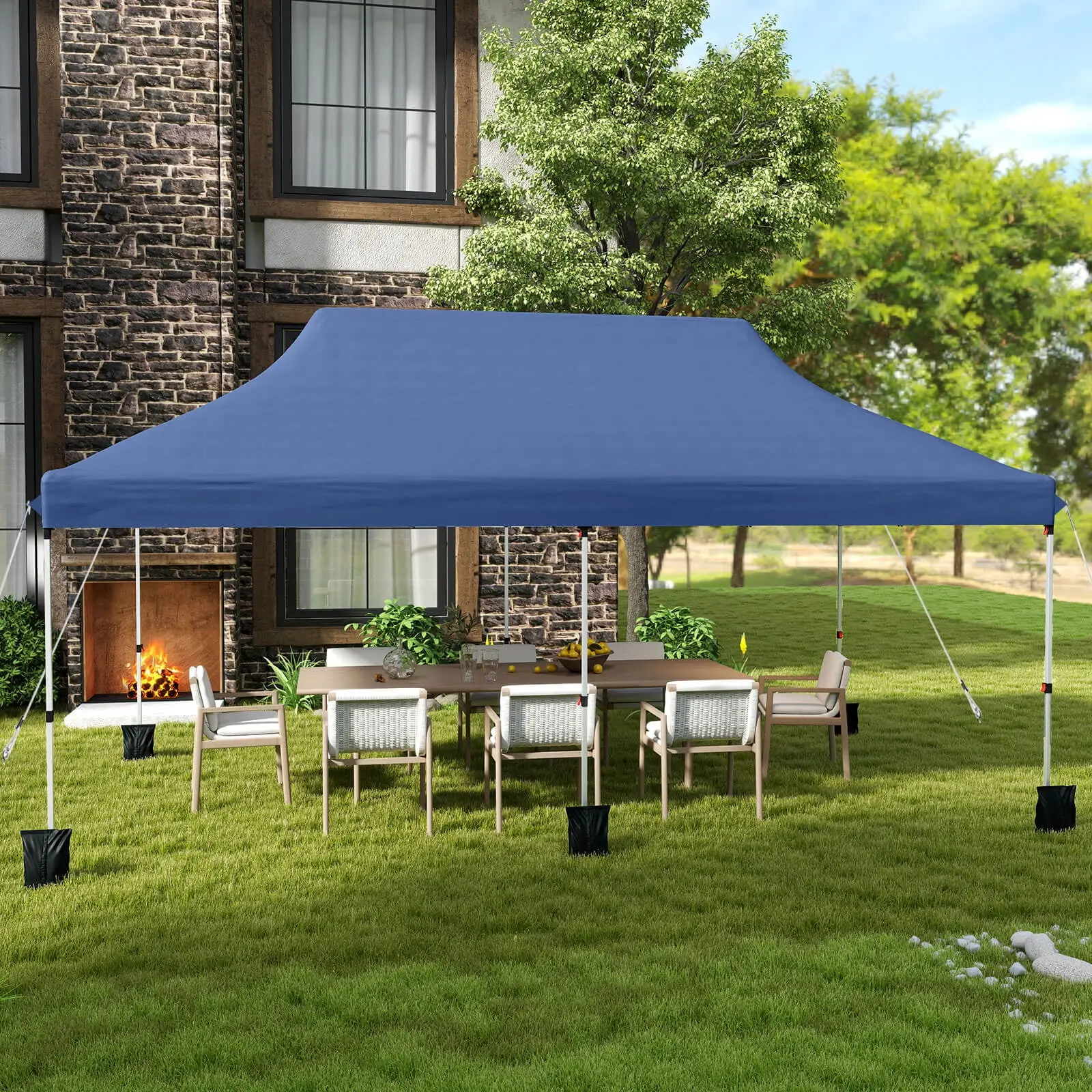 Садовый павильон Costway NP12122BL (Blue) - 3