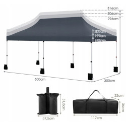 Садовый павильон Costway NP12122DK (Black) Thumb