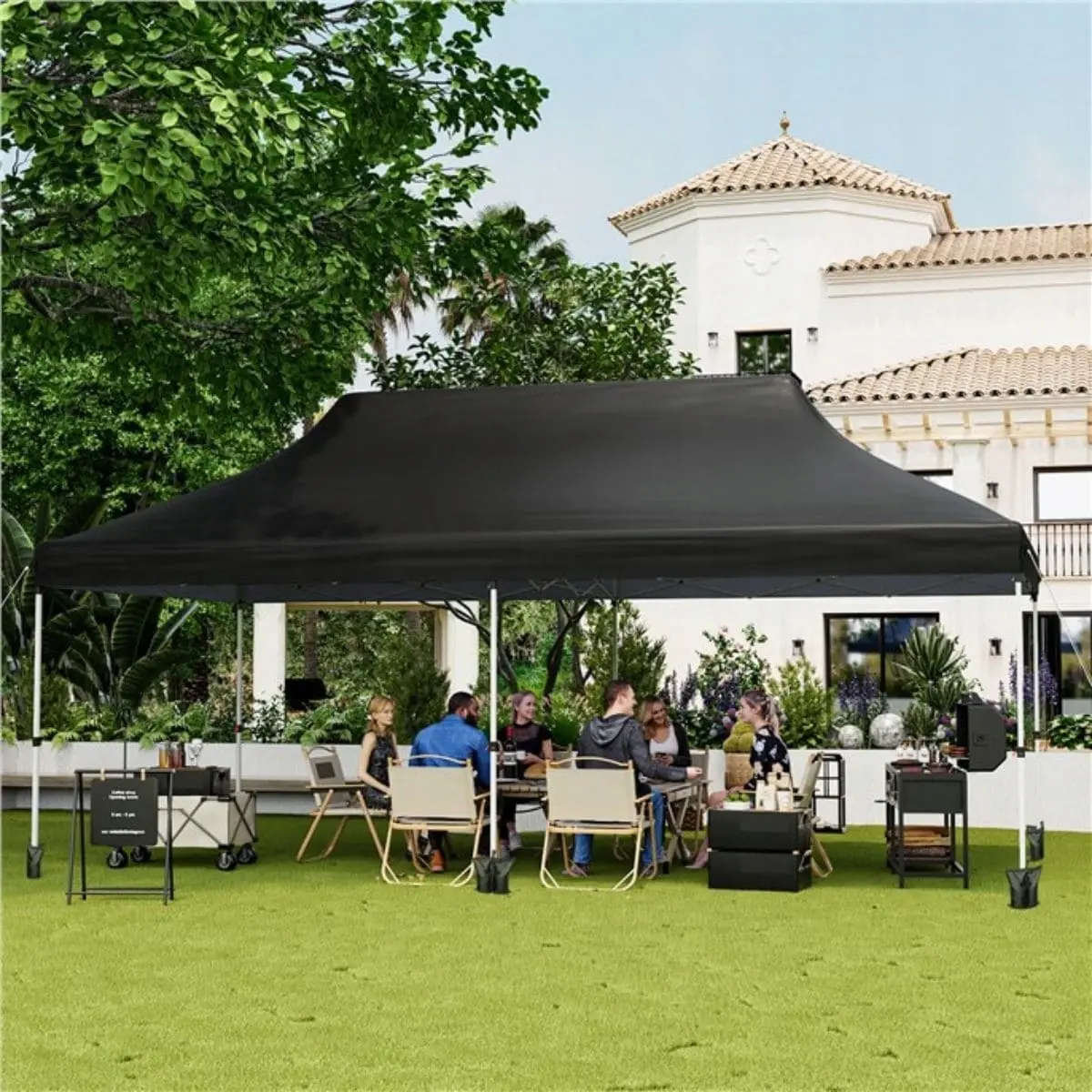 Садовый павильон Costway NP12122DK (Black) - 3