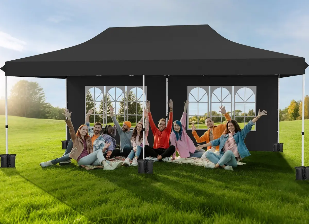 Садовый павильон Costway NP12123DK (Black) - 5