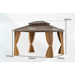 Садовый павильон Costway NP12304CF (Brown) Thumb