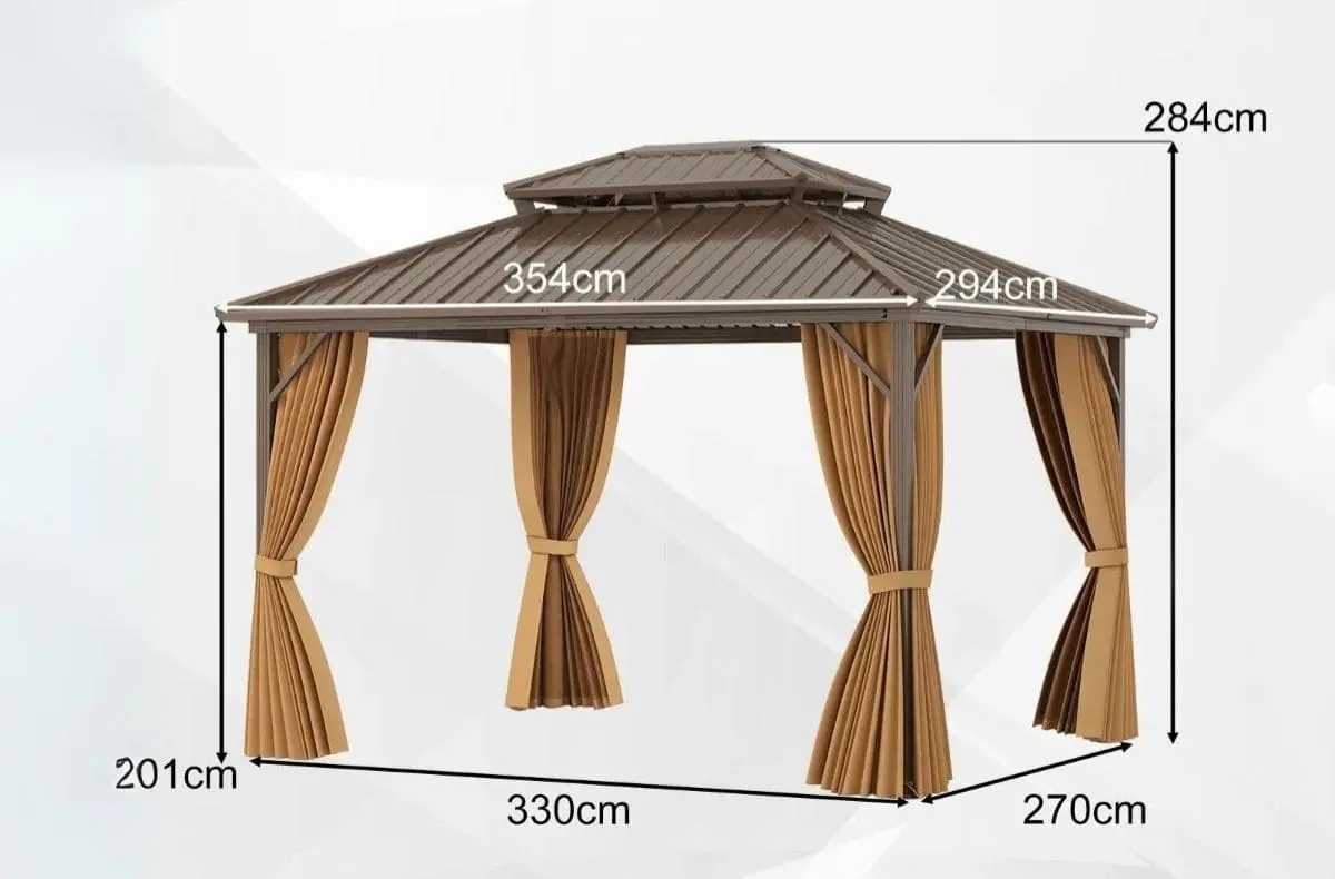 Садовый павильон Costway NP12304CF (Brown) - 2