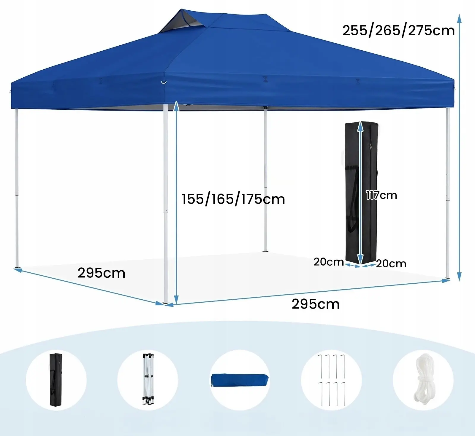 Pavilion de gradina Costway NP12377BL (Blue) - 2