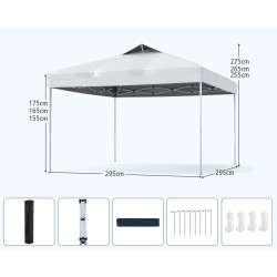 Pavilion de gradina Costway NP12377WH (White) Thumb