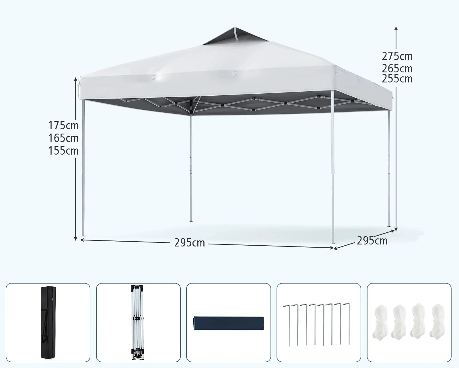 Pavilion de gradina Costway NP12377WH (White) - 2