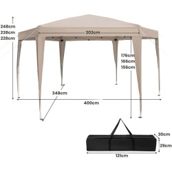 Pavilion de gradina Costway NP12378KQ (Beige) Thumb