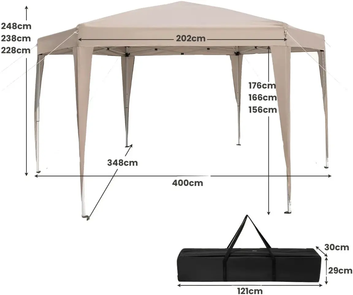 Pavilion de gradina Costway NP12378KQ (Beige) - 2
