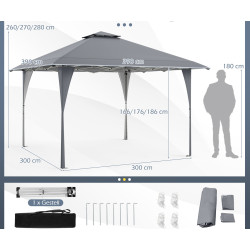 Pavilion de gradina Costway NP12381GR (Grey) Thumb