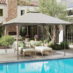 Садовый павильон Costway NP12381KQ 4x4 (Beige) Thumb