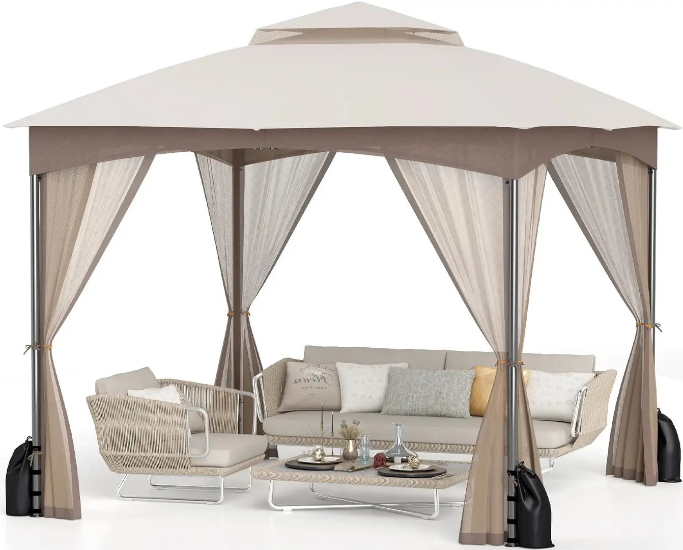 Pavilion de gradina Costway NP12543SA (Beige)