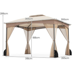 Pavilion de gradina Costway NP12544SA (Beige) Thumb