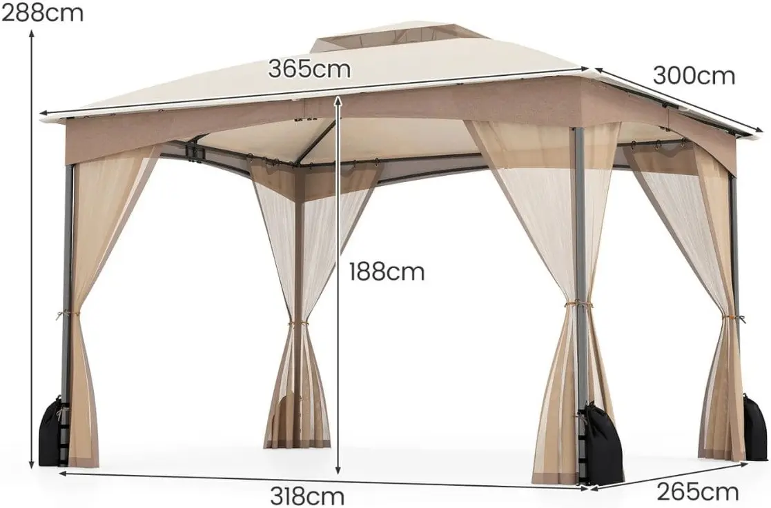 Pavilion de gradina Costway NP12544SA (Beige) - 2