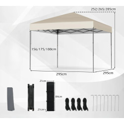 Садовый павильон Costway NP12553MS (Beige) Thumb