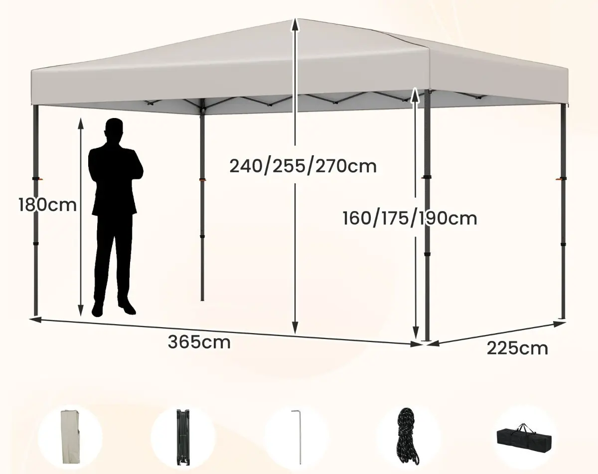 Садовый павильон Costway NP12554BE (Beige) - 3