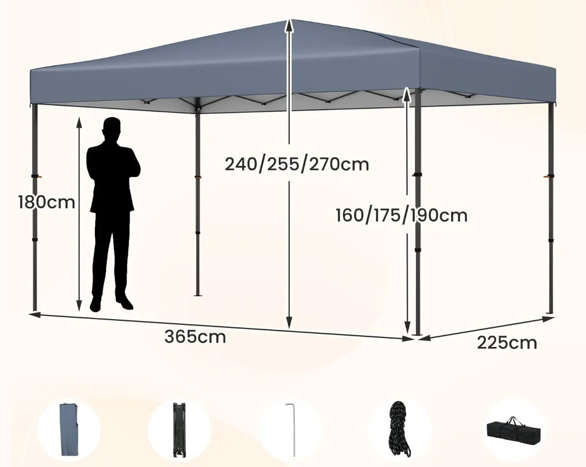 Садовый павильон Costway NP12554GR (Grey) - 3
