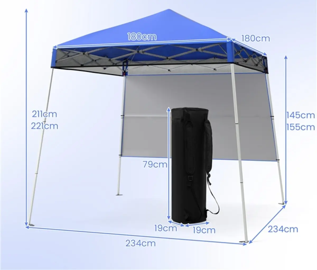 Pavilion de gradina Costway NP12555BL (Blue) - 3