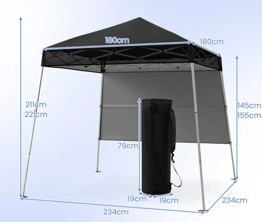 Садовый павильон Costway NP12555DK (Black) - 3