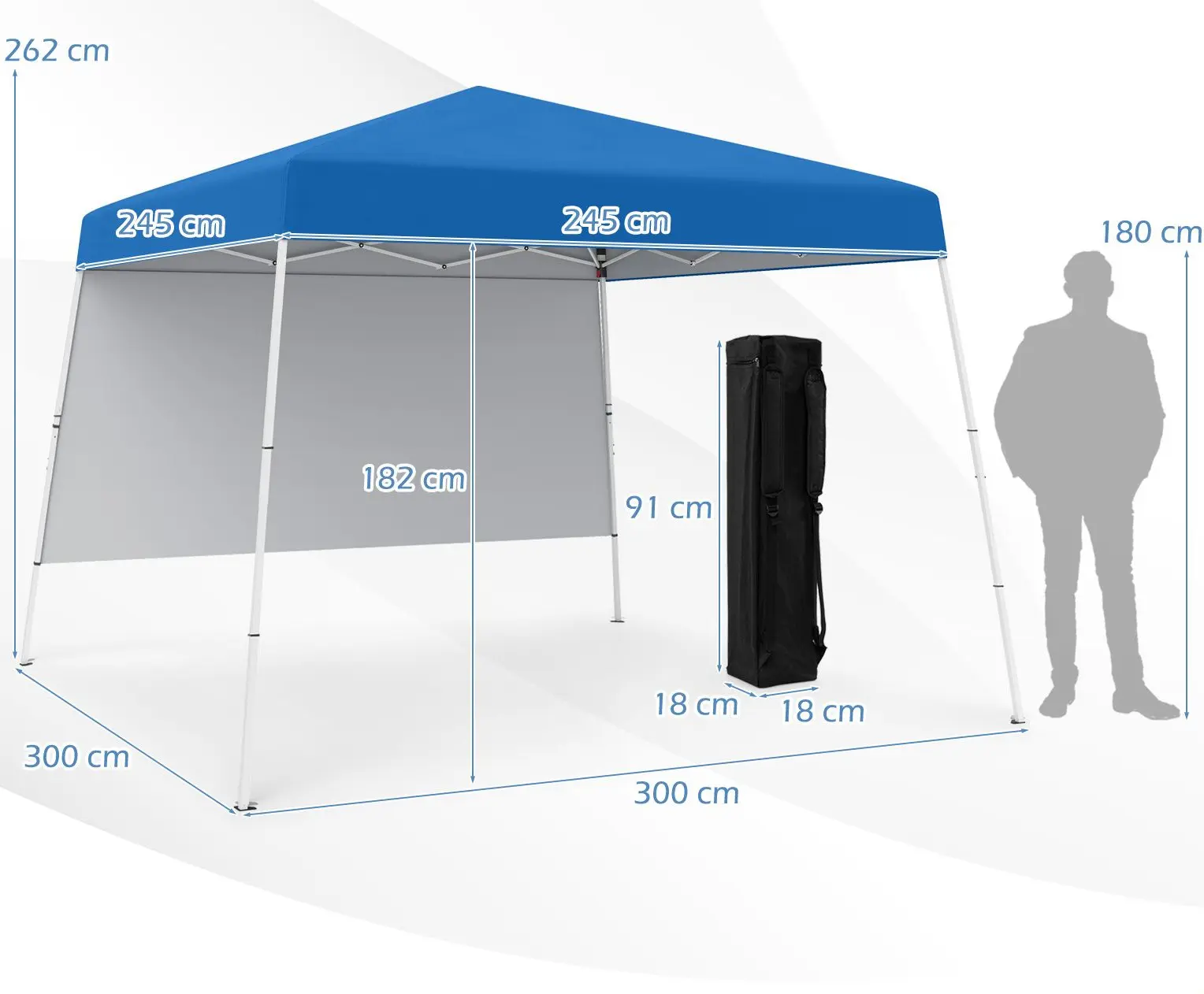 Садовый павильон Costway NP12556BL (Blue) - 2