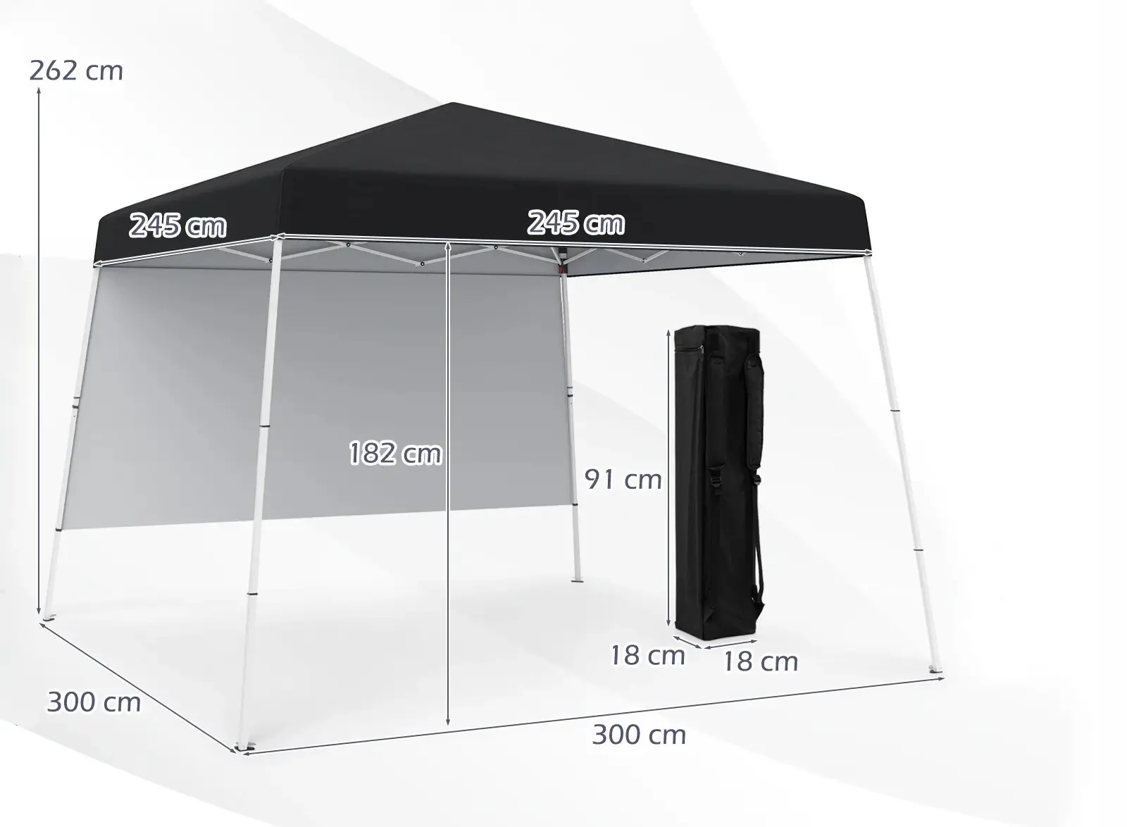 Садовый павильон Costway NP12556DK (Black) - 2