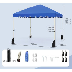 Садовый павильон Costway NP12557BL (Blue) Thumb