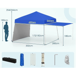 Садовый павильон Costway NP12558BL (Blue) Thumb