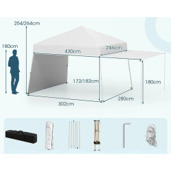 Садовый павильон Costway NP12558WH (White) Thumb