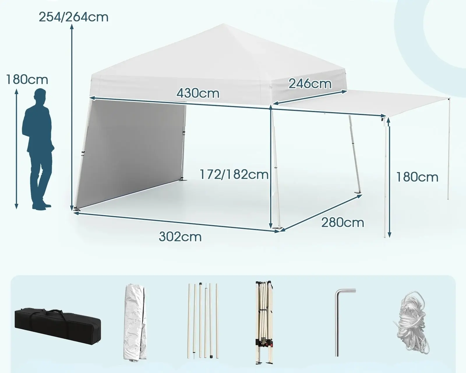 Садовый павильон Costway NP12558WH (White) - 3