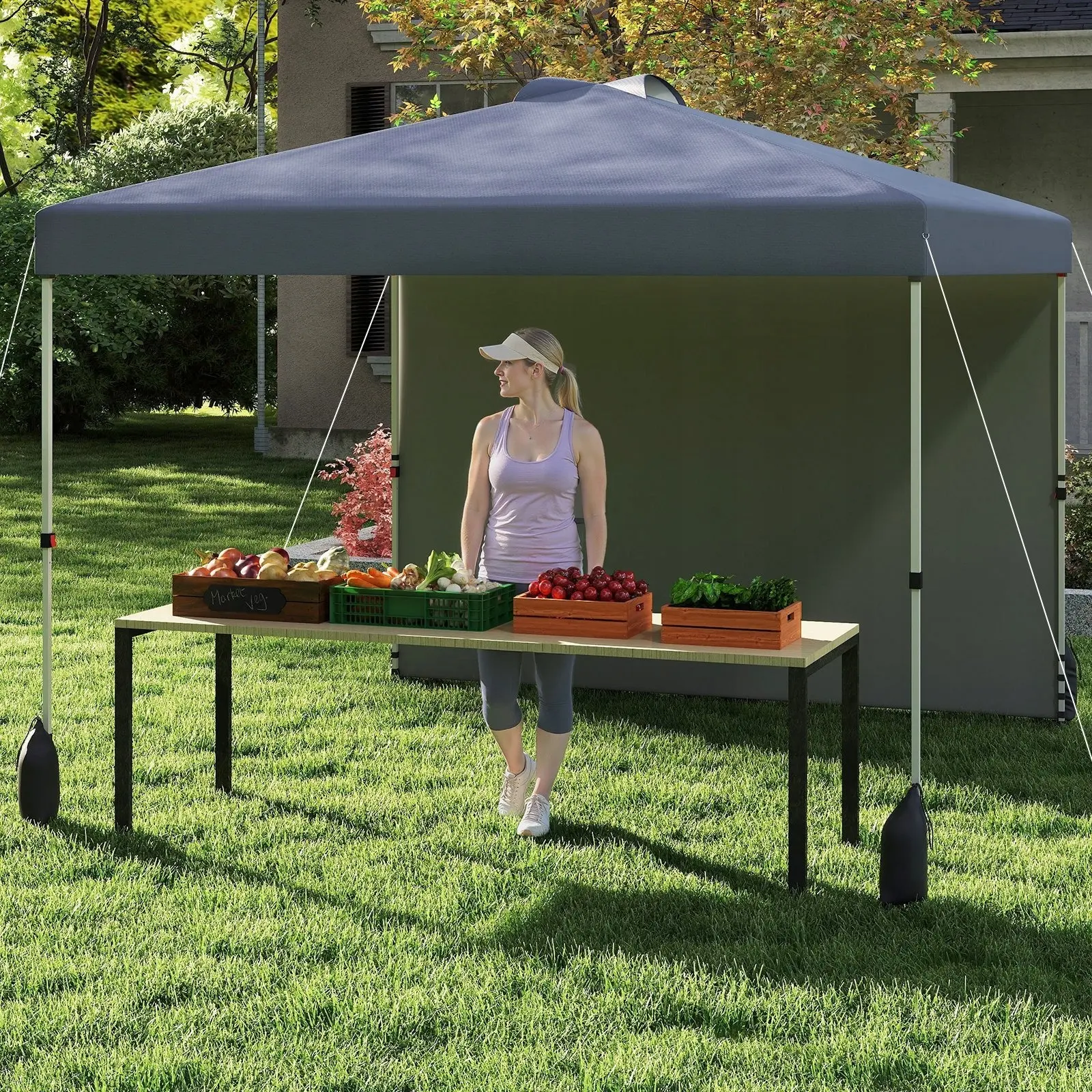 Pavilion de gradina Costway NP12559GR (Grey) - 4