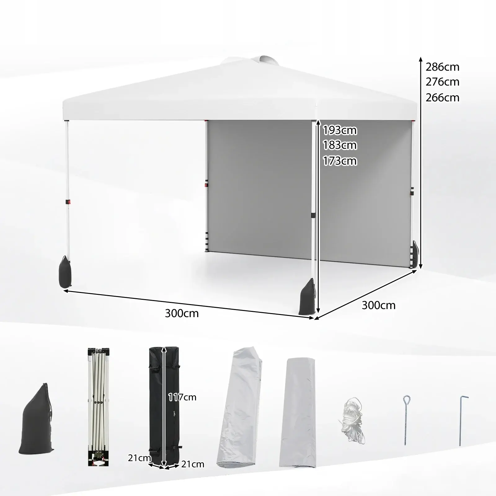 Садовый павильон Costway NP12559WH (White) - 2