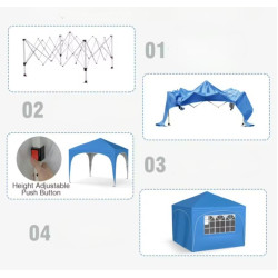 Садовый павильон Costway NP12561BL (Blue) Thumb