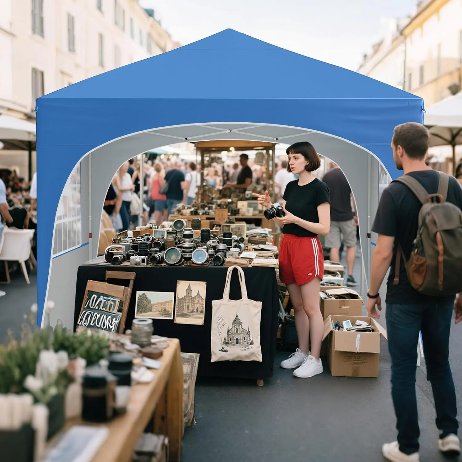 Садовый павильон Costway NP12561BL (Blue) - 3