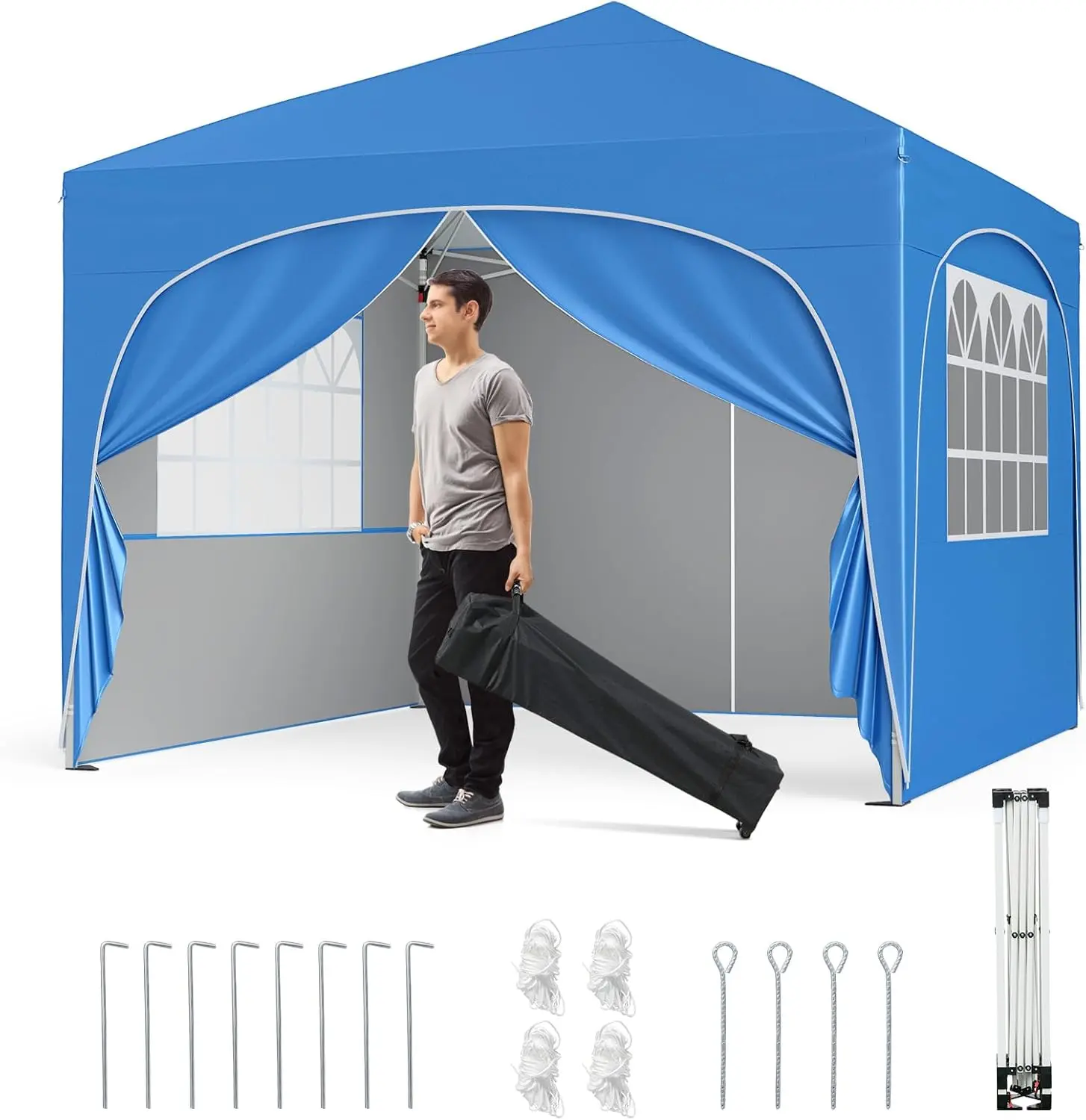 Садовый павильон Costway NP12561BL (Blue) - 4