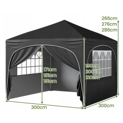 Pavilion de gradina Costway NP12561DK (Black) Thumb