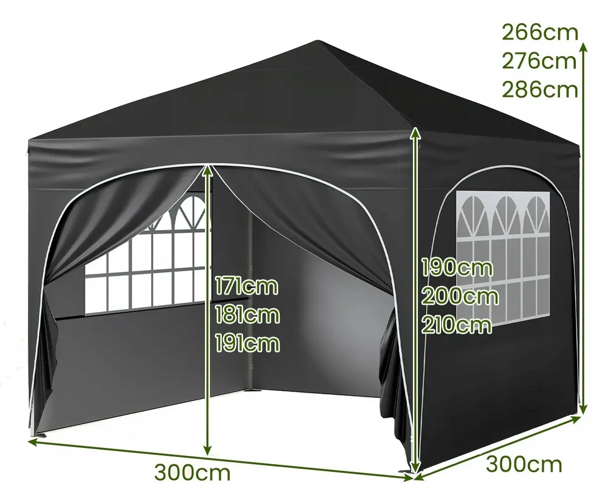 Pavilion de gradina Costway NP12561DK (Black) - 3